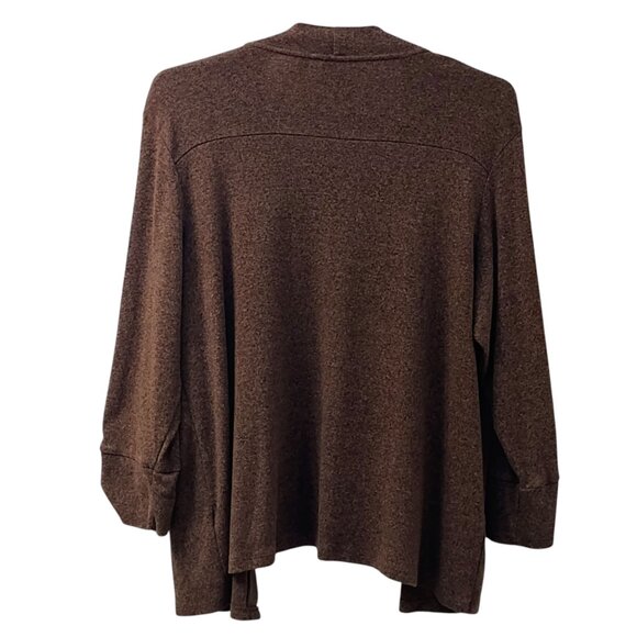 Rafaella: Long Sleeve Cardigan and Tank Set, Size 3X, Brown - Picture 3 of 8